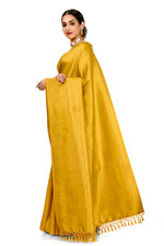 yellow color silk saree blouse buy now - Joshindia