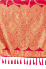 Buy trending designer Rani Pink Color Silk saree at best price online - Joshindia