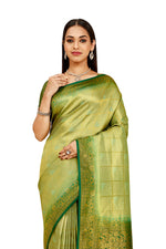 Green color silk saree design Buy Now - Joshindia