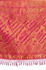 pink color banarasi silk saree buy now - Joshindia