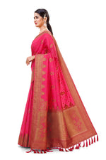 Classic Rani color pure kanjiveram silk saree buy now - Joshindia