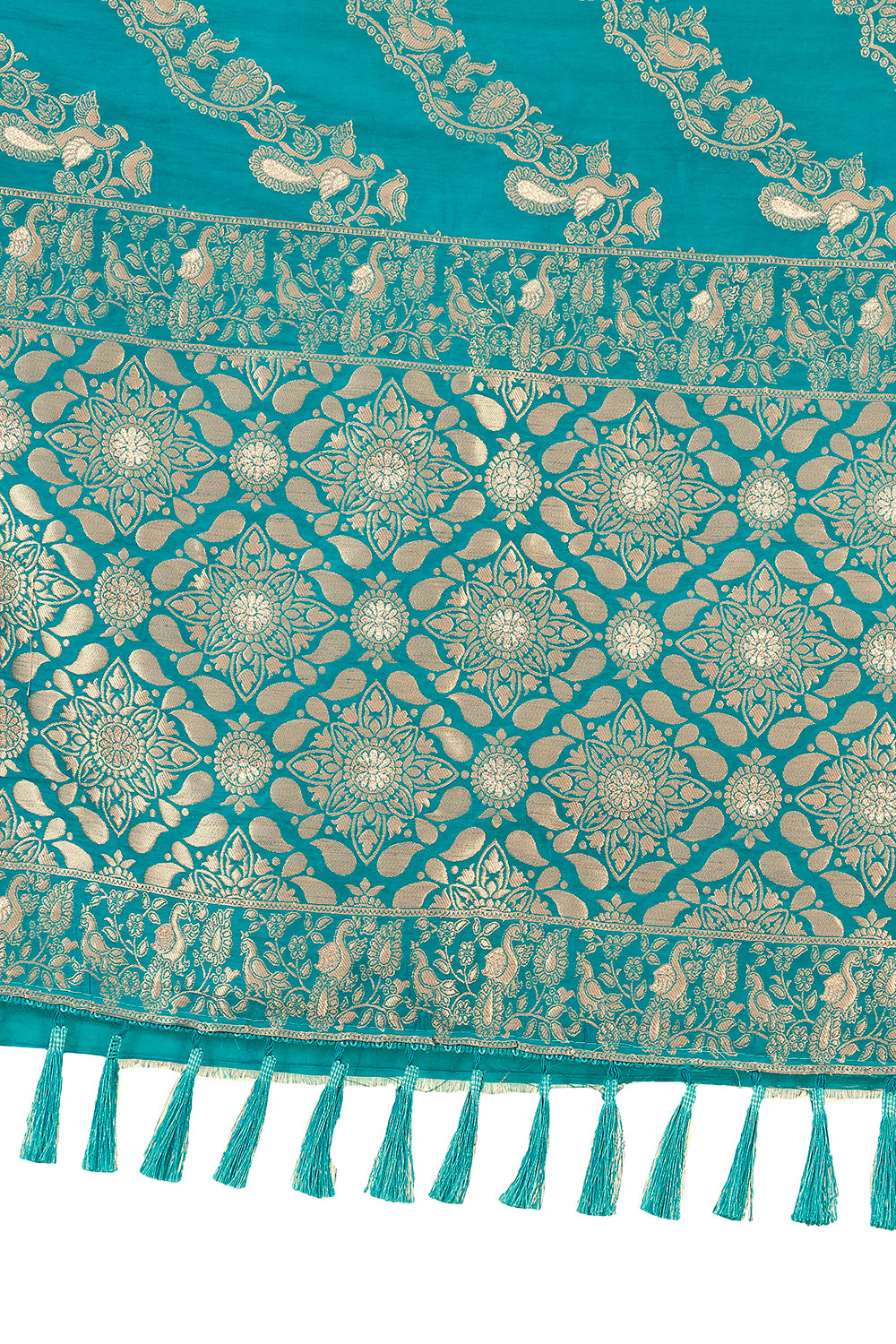 Amazing Sea Blue color Designer saree with blouse - Joshindia