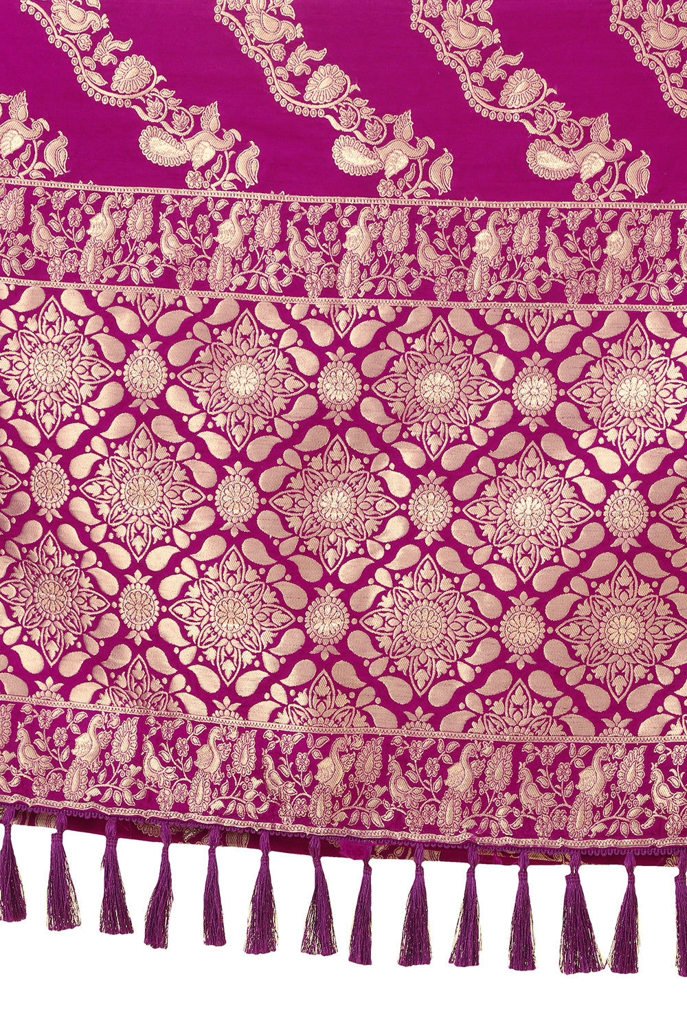 BEAUTIFUL WINE BANGLORI SILK SAREE WITH EMBROIDERY WORK - Joshindia