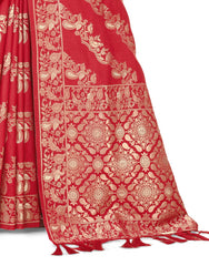classy multi color silk designer saree with blouse - Joshindia