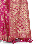 Amazing pink color soft silk saree with blouse - Joshindia