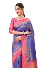buy online Kanjivaram designer embroidery silk saree - Joshindia