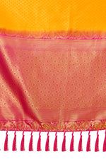 Yellow color kanjiveram silk saree Buy Online - Joshindia