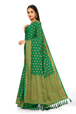 BestGreen Kanjivaram silk SareeAt Affordable Price - Joshindia
