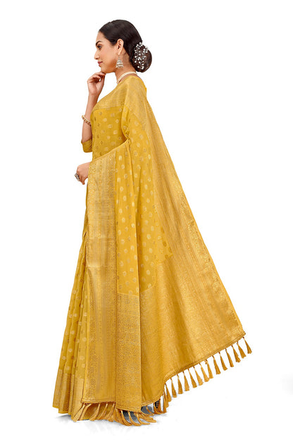 Trending Yellow Color Designer silk Saree Buy  Now