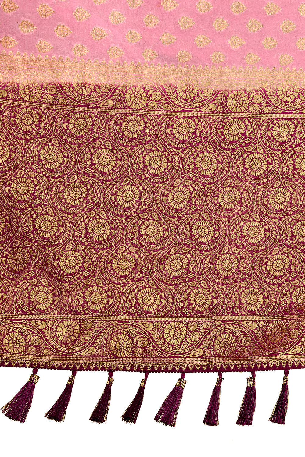 buy pink color pure silk banarasi saree Buy Now - Joshindia