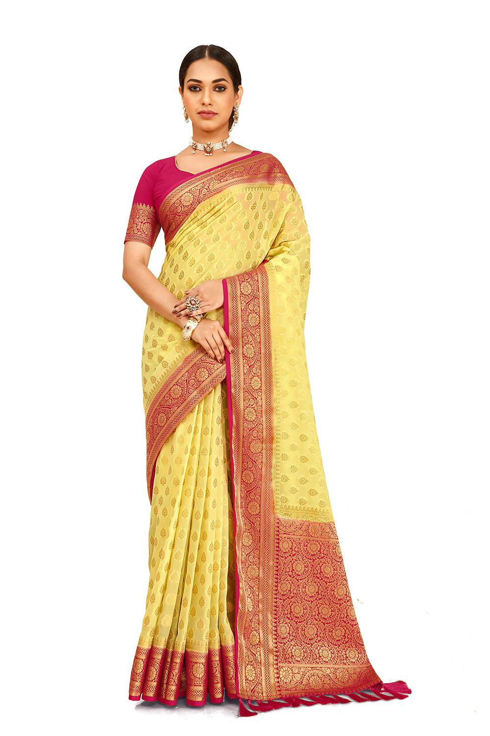 pure kanjiveram silk sareeAt Affordable Price - Joshindia