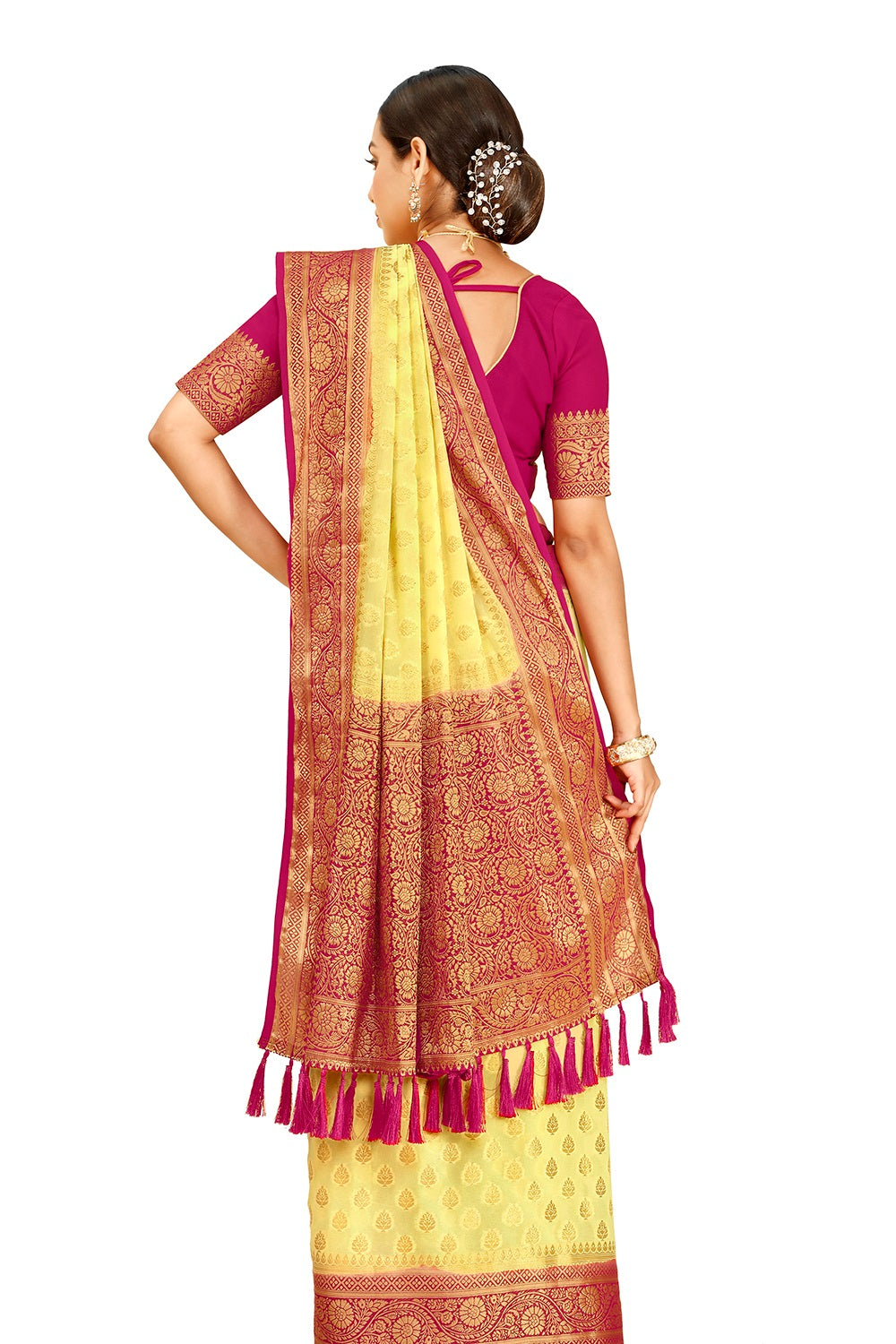 pure kanjiveram silk sareeAt Affordable Price - Joshindia
