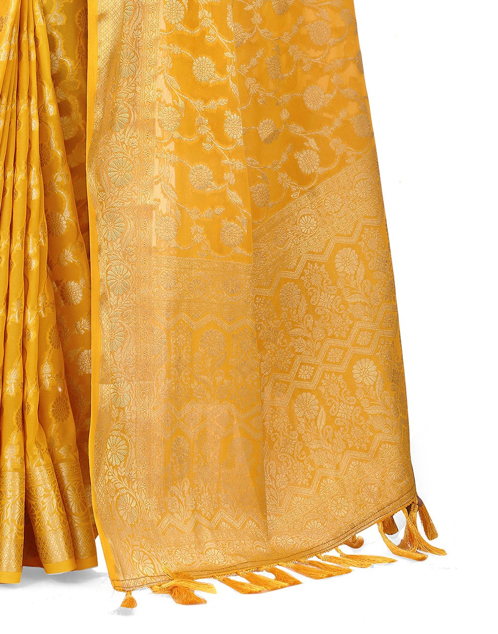 Beautiful Yellow Color saree Buy Online - Joshindia