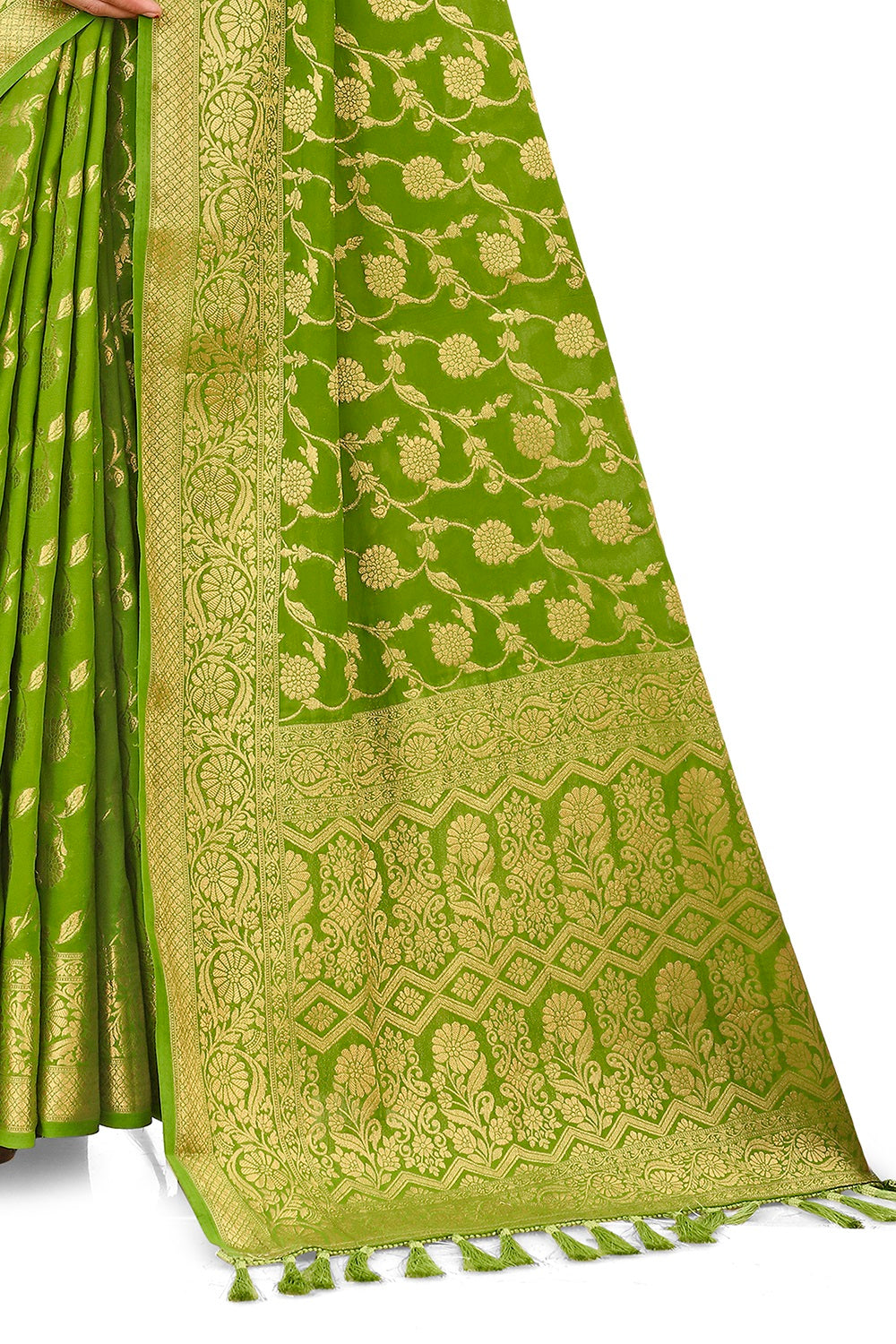 Parrot Green Color Silk Saree Buy Now - Joshindia