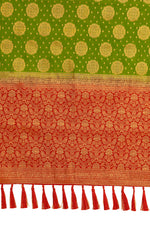 Amazing Green color Designer silk saree with blouse - Joshindia