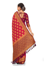 Amazing Red Designer Saree At Affordable Price - Joshindia