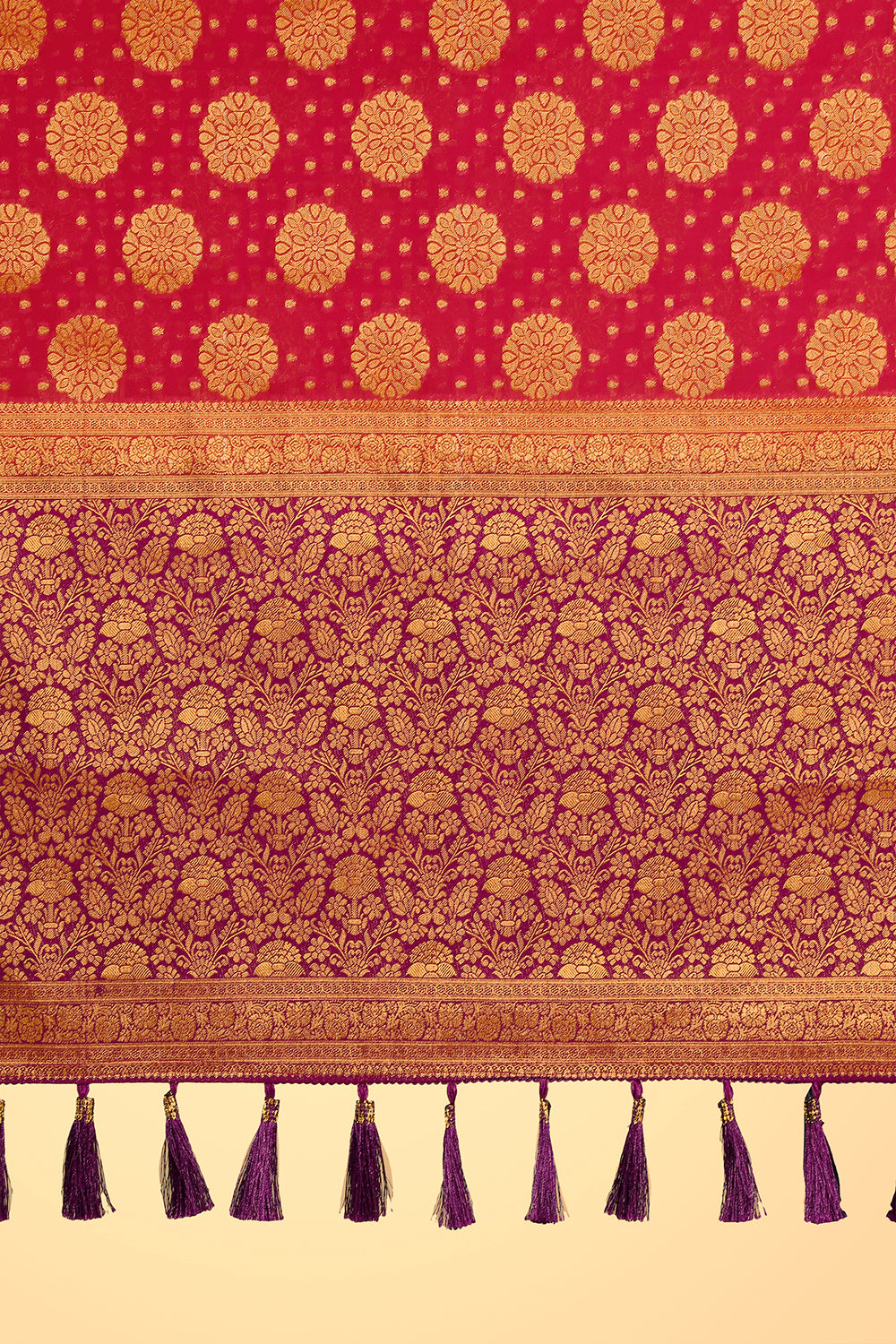 Amazing Red Designer Saree At Affordable Price - Joshindia