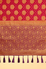 Amazing Red Designer Saree At Affordable Price - Joshindia