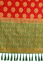 buy red color designer silk saree Buy online - Joshindia