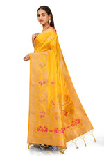 Yellow color kanjiveram silk saree Buy Now - Joshindia