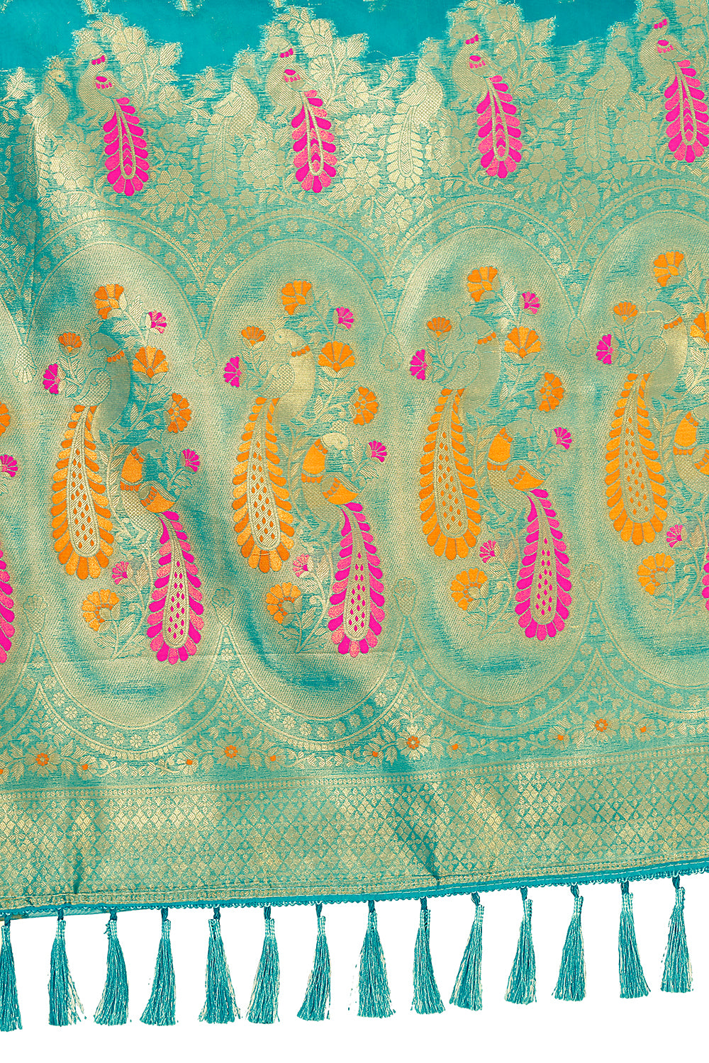 Buy Turcoish Color Latest Saree Collection Online - Joshindia