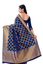 Buy Blue color best kanjivaram Silk saree online - Joshindia