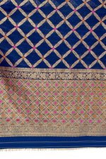 Buy Blue color best kanjivaram Silk saree online - Joshindia