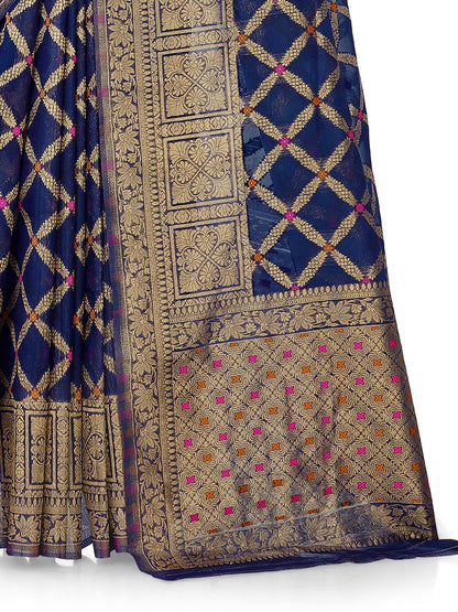 Buy Blue color best kanjivaram Silk saree online
