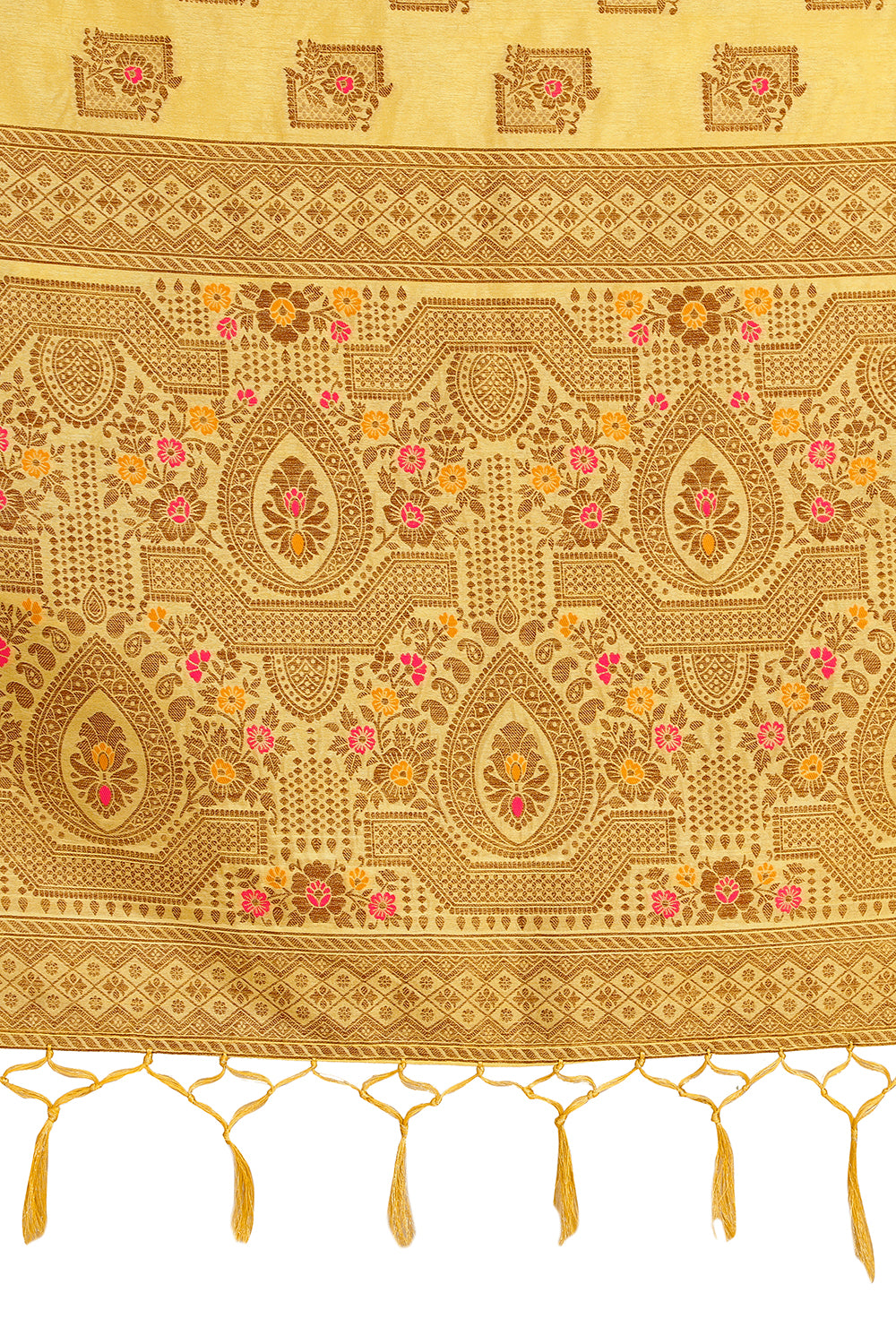 cream color silk Kanjivaram saree Buy Now - Joshindia