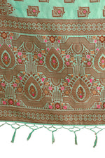 Teal blue Kanjivaram Silk Saree Buy Online - Joshindia
