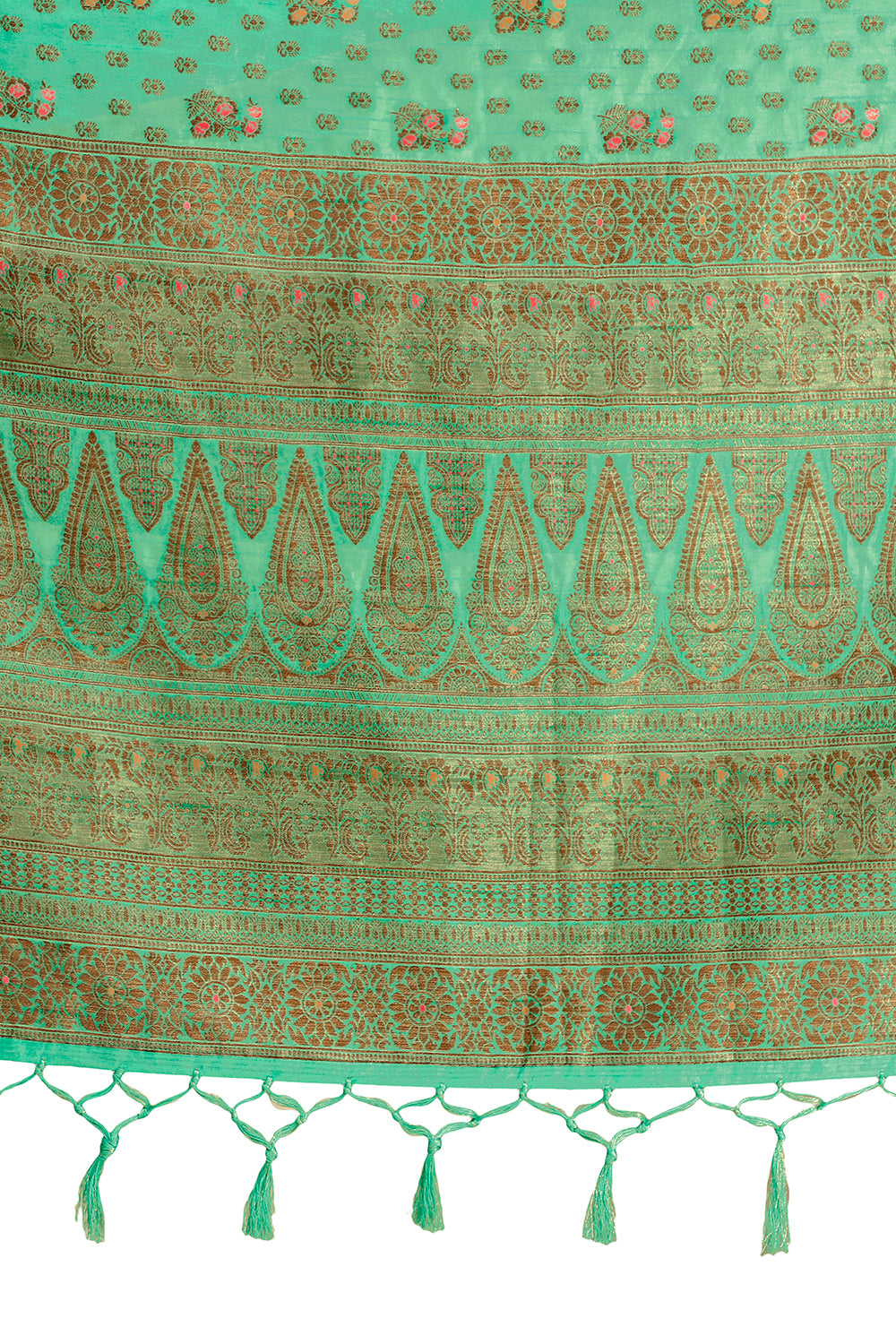 Sea blue color pure kanjiveram silk saree online - Joshindia