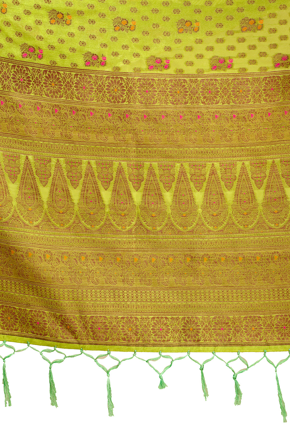 New Super Trending Chartreuse Green Color Designer Saree Collection
