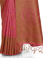 pink color heavy kanjiveram silk saree buy now - Joshindia