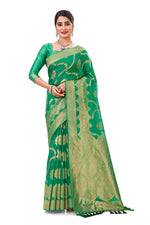 Trendy Green color designer saree at affordable rate - Joshindia