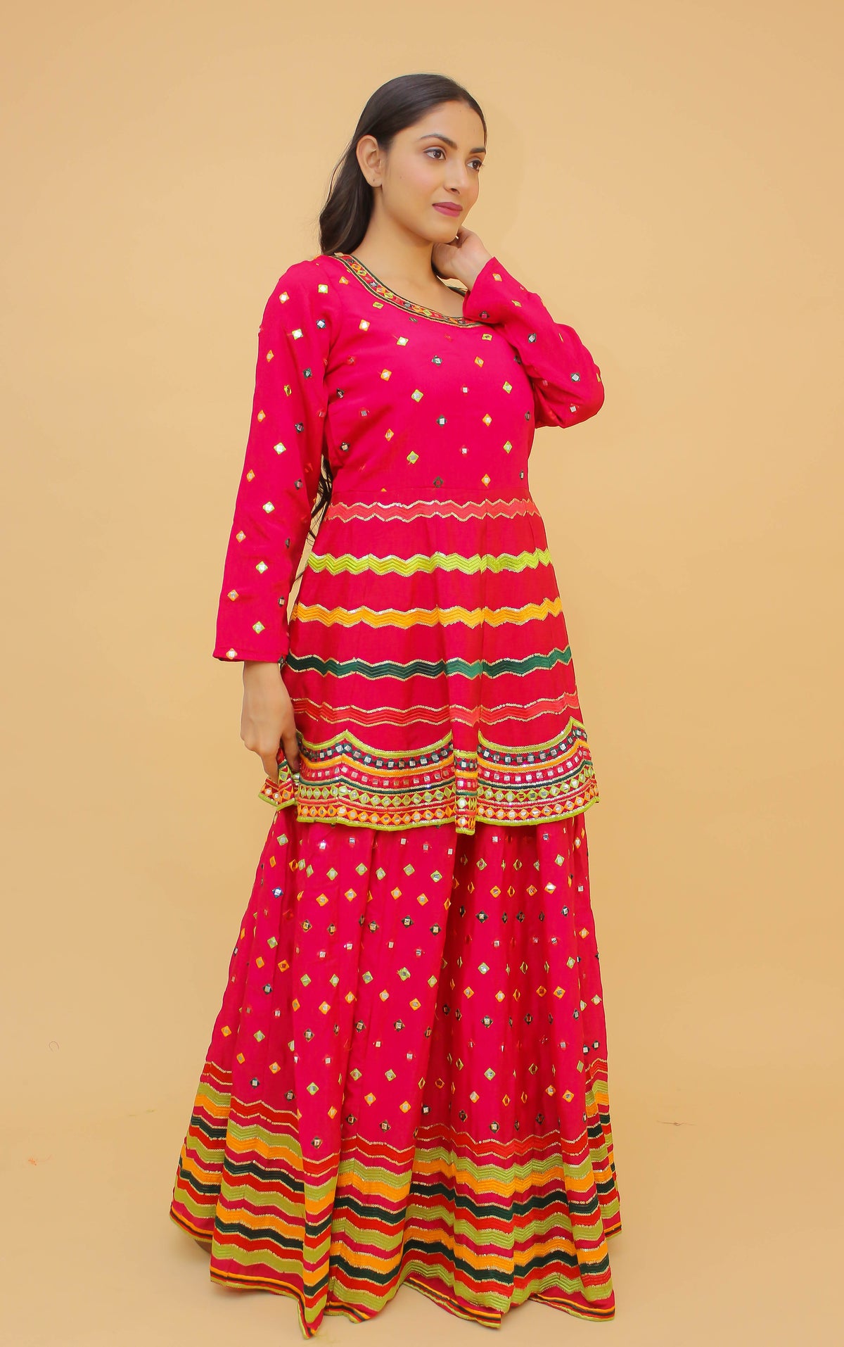 Pink Color Art Silk Lehenga Choli With Georgette Dupatta - Joshindia