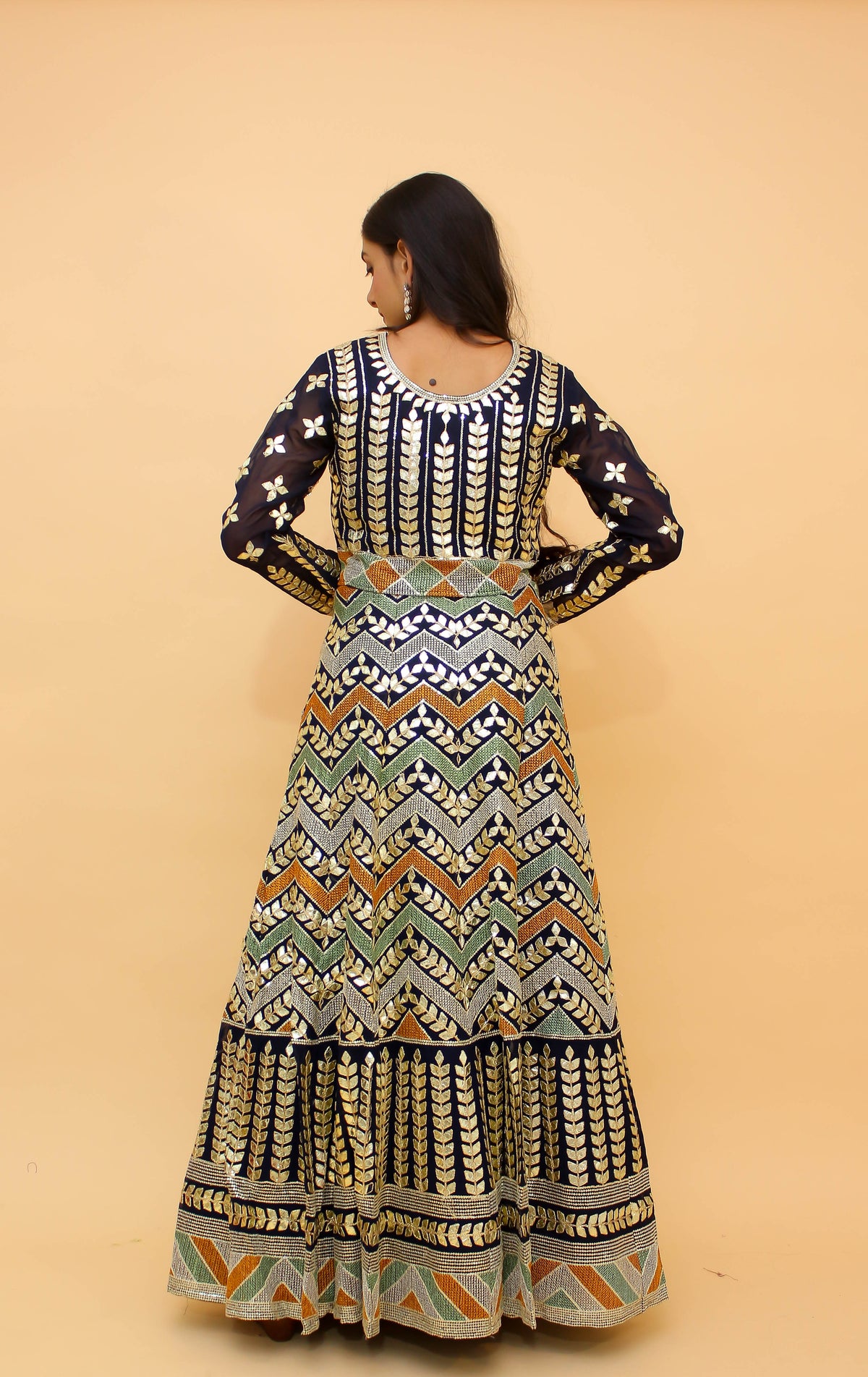 Navy Blue Color Georgette Lehenga Choli At Affordable Rate - Joshindia