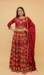 Maroon Color Chinon Lehenga Choli At Affordable Price - Joshindia