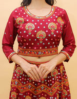 Maroon Color Chinon Lehenga Choli At Affordable Price - Joshindia