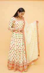 Stunning Cream Color Chinon Lehenga Choli - Joshindia