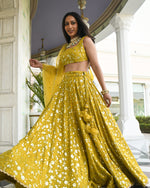 Yellow Color Georgette designer lehenga choli - Joshindia