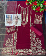 Pink Heavy Fox Georgette with Heavy Embroidery Work Pakistani salwar suit - Joshindia