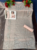 Peach Heavy Fox Georgette With Hevey Embroidery Work Pakistani style Salwar Suit - Joshindia