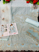 Sky Blue Heavy Fox Georgette With Sequence Salwar Suit - Joshindia