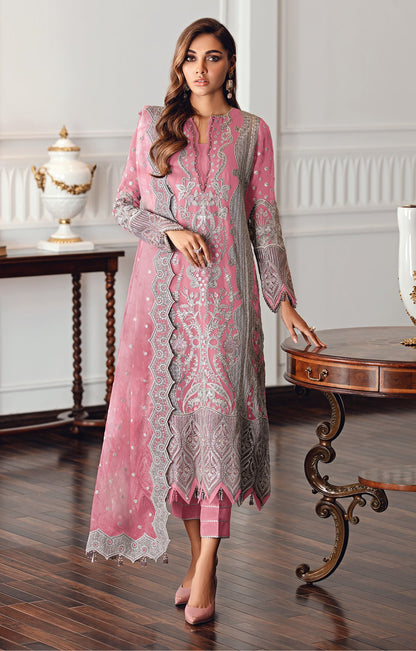 Pink Color Georgette  Embroidery suit for woman