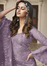 Purple Color Heavy Butterfly Net Embroided Salwar Suit - Joshindia