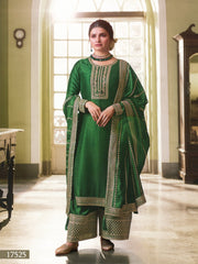 Green Color Silk Georgette Embroided Palazzo Suit - Joshindia