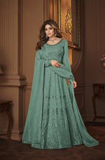 Aqua Fox Georgette With Sequence Work Anarkali Suit - Joshindia