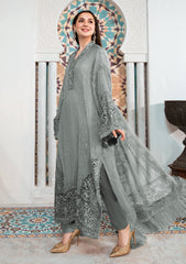 Grey Color Heavy Fox Georgette with Embroidery Sequence Work Salwar Suit - Joshindia