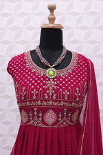 Pink Color Heavy Faux Georgette With Sequence Work Anarkali Salwar Suit - Joshindia