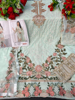 Pista Color Faux Georgette Straight Salwar Suit - Joshindia